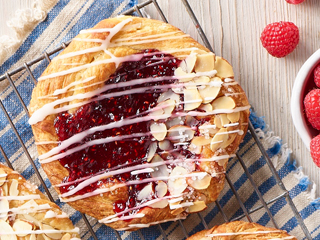 Au Bo Pain - Raspberry Almond Danish